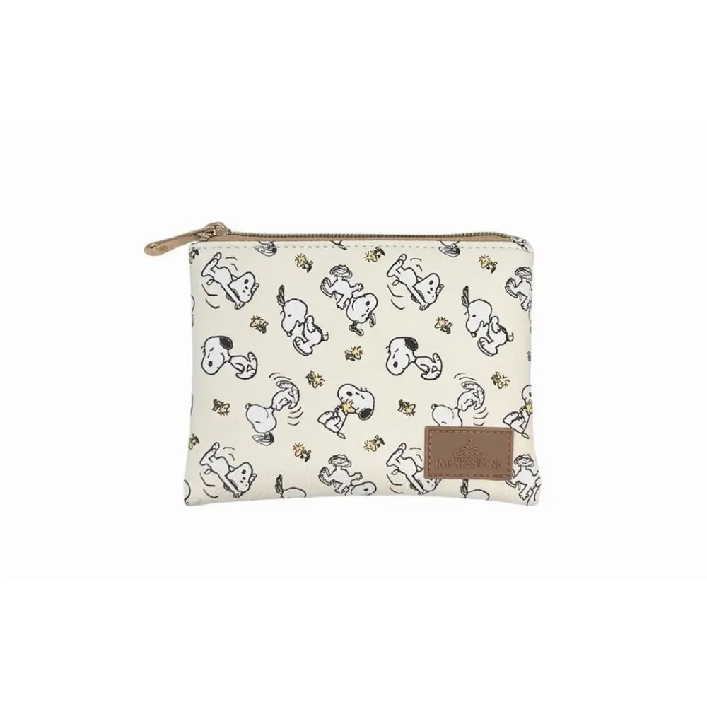 NWT Snoopy Peanuts (3) Piece Make-Up Cosmetics Bag Travel Set by Impressions